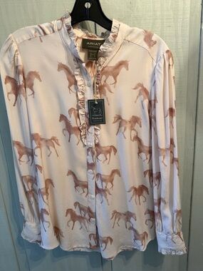 Ariat Watercolor Horse Print  Blouse